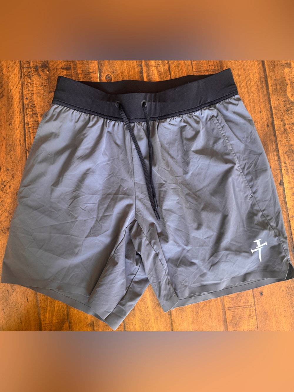 Men's Athletic Drawstring Shorts in Gray